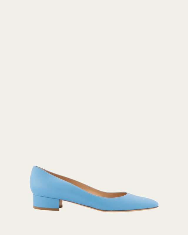 Lista Leather Block-Heel Pumps